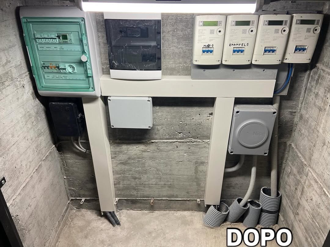 Lo stesso quadro elettrico dopo l'intervento di Simply Energy